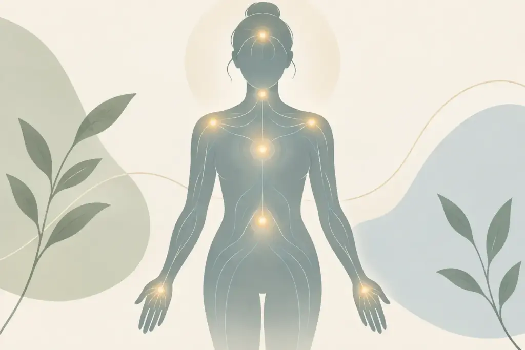 Ansia somatizzata: Illustrazione delle zone del corpo in cui l'ansia si manifesta con sintomi fisici